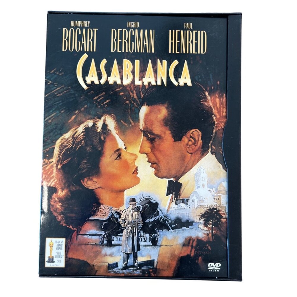 Casablanca 1942 Movie DVD Humphrey Bogart Ingrid Bergman Classic Drama